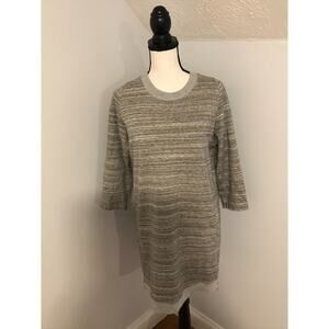 Vince Gray Mélange Knit Dress with Side Zippers - Size Extra Small